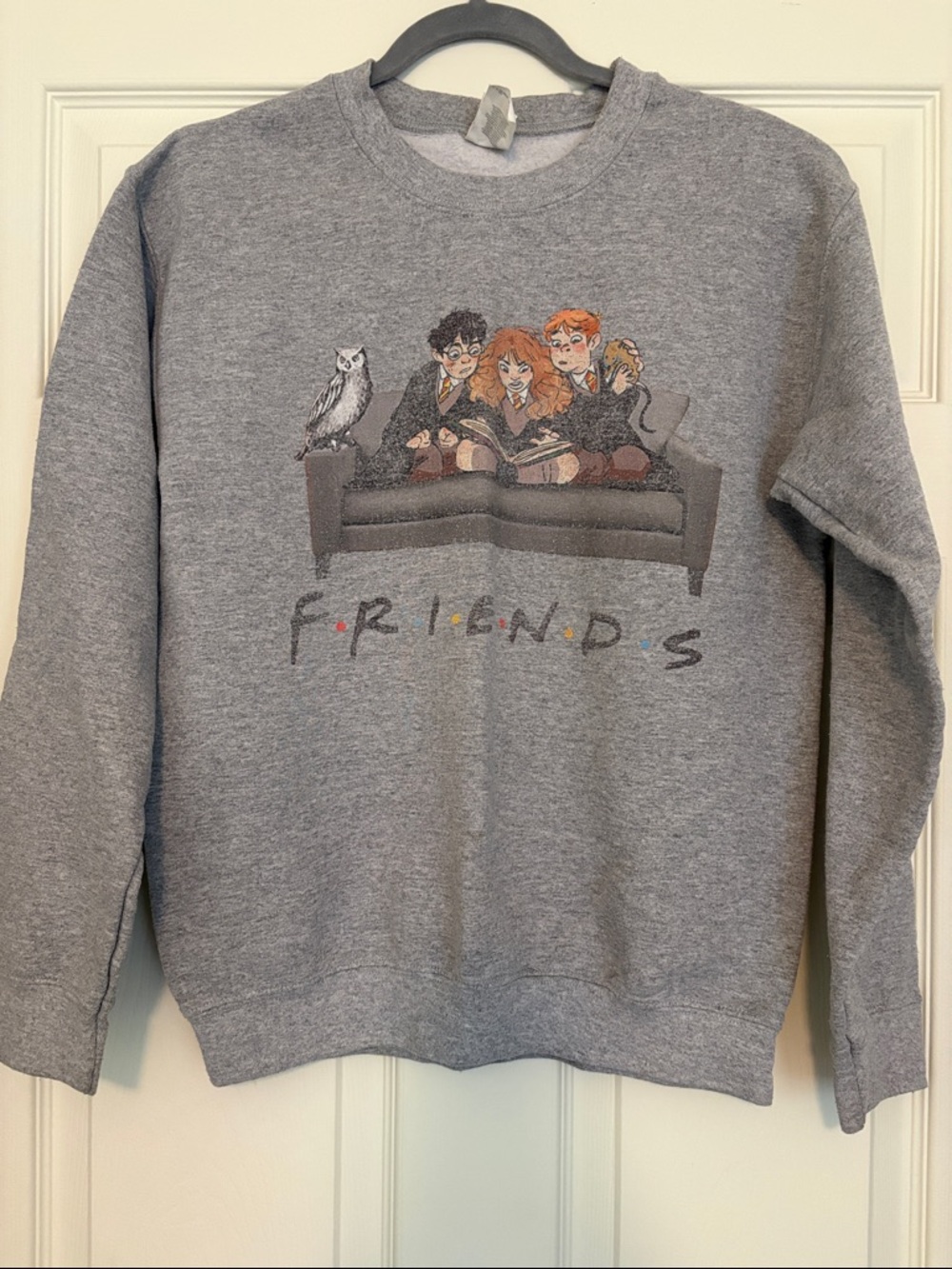 Gray Harry Potter Trio 'Friends' Graphic Sweatshirt
